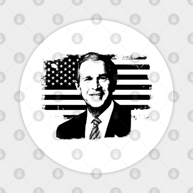 George W. Bush Portrait Magnet by phatvo